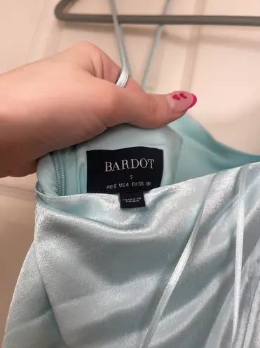 Bardot MINT Women's Asymmetric-Hem Satin Dress