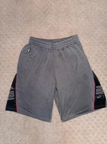 Nba Gray and Black Men's Athletic Shorts Size XL