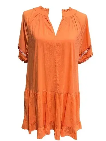 Self Contrast Mavis Mini Dress Persimmon Size XS