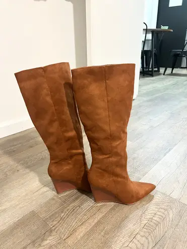 FashioNova NEW EGO women’s tan knee high boots size 7