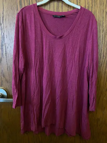 H by Halston Essentials 3/4 Sleeve U-Neck T-shirt A293993 QVC XL