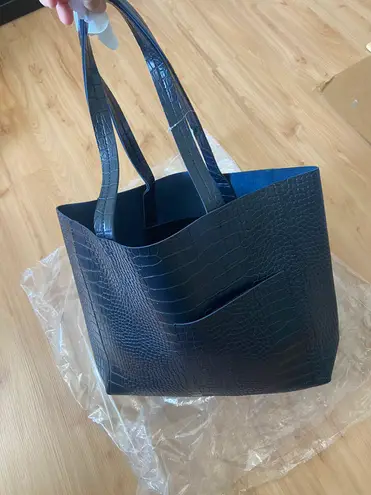 Bloomingdales crocodile embossed faux leather tote bag,gift Shopping Bag