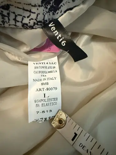 Shake print 3/4 sleeve blazer size L Size L