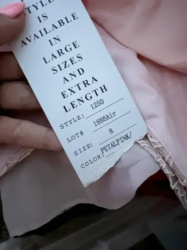 Bill Levkoff NWT Petal Pink Lace Bodice Bridesmaid Dress Size 8