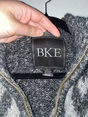 BKE Long Sleeve 1/4 Zip Dad Sweater L Gray