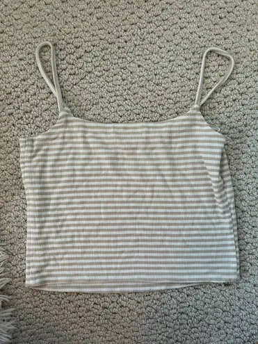 Nordstrom BP Striped Tank Cream and White