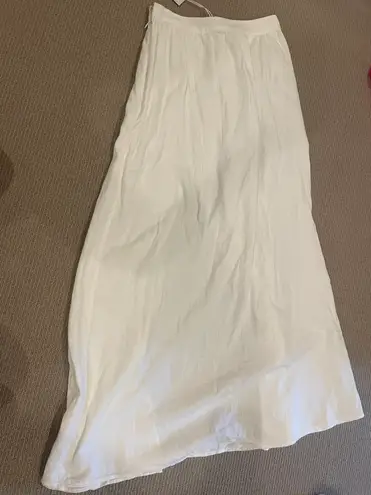 NA-KD White Linen Maxi Skirt