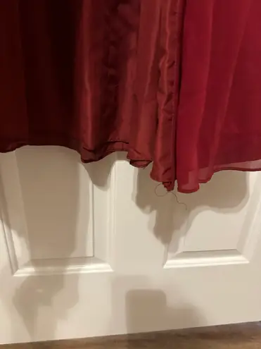 Azazie Burgundy One Shoulder Bridesmaid Dress