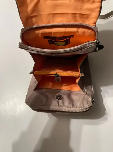 Mosey Life By Baggallini Caster Quilted Crossbody Bag Nylon Organizer Purse Brown