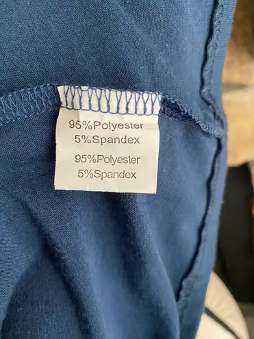 Grace Karin Beautiful blue maxi dress, long sleeves, ruched waist for s