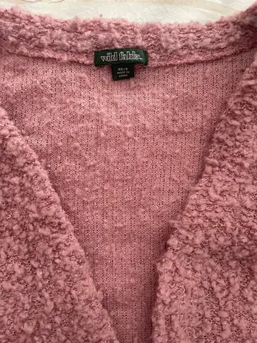 Wild Fable Fuzzy Pink Cardigan