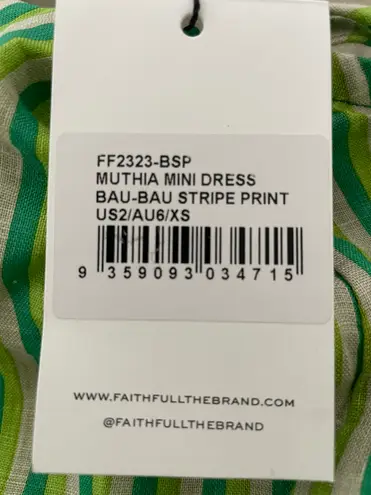 Faithfull the Brand NWT Faithful the Brand Muthia Mini Dress in Bau-Bau Stripe Print