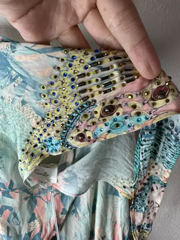 Camilla NWT 100% Silk Garden of Dreams Front Tie Jumpsuit