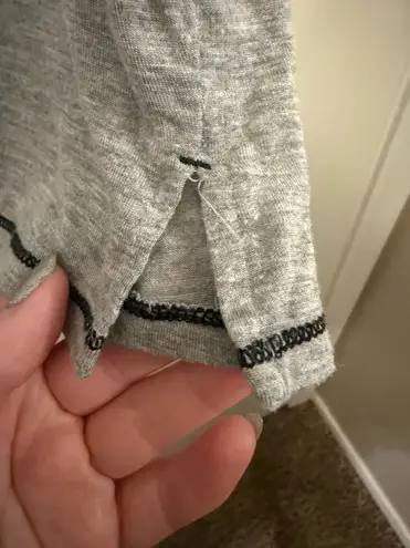 Peanuts Gray Short Sleeve Tee Snoopy And Woodstock Dillards Sleep Shirt L Size L