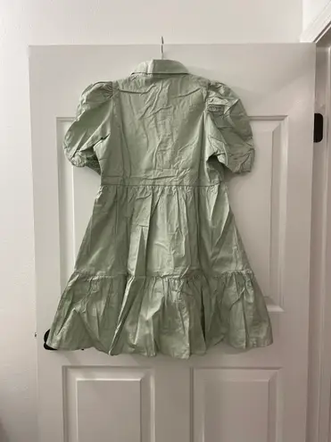 TCEC | NWOT | Puff Shoulder Shirt Dress | S | Sage | CD01967