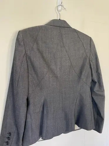 Anne Klein grey wool blend blazer suit jacket stretch lined Women’s size 8P