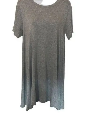 BCBGeneration  Women's Gray Short Sleeves Pullover T-Shirt Dress Size L