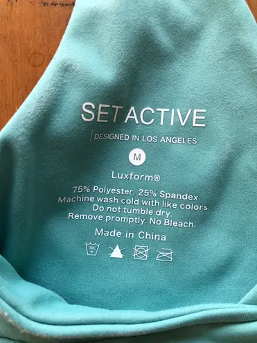 Set Active Luxform Racer V Bra in Coast