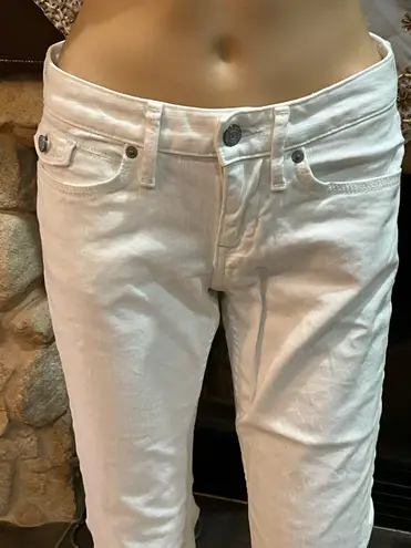 Banana Republic  White Ankle Cropped Logo Jeans 26/2P