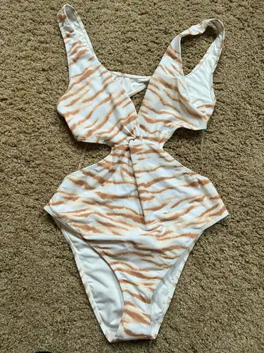 Forever 21 Zebra Print One Piece