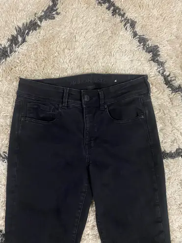 American Eagle Black Next Level Stretch Kick Boot Jeans