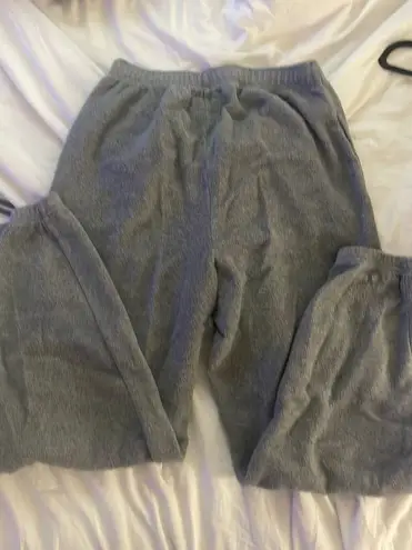 American Eagle Super Fuzzy Grey Sweatpants