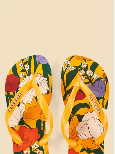 Havaianas x FARM Rio Bucolic Floral flip-flops. Size US 7/8. MSRP $38
