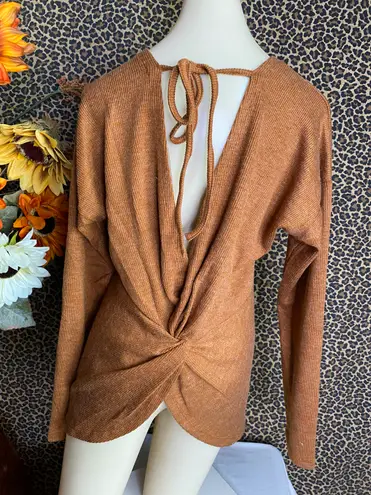 Doe & Rae ✅3/$30✅ NWT  Ginger Long Sleeve Open Back Sweater | MEDIUM |