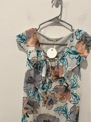 En Crême Floral Maxi Dress with Ruffle Detail Size S by En Crème  thumbnail 3