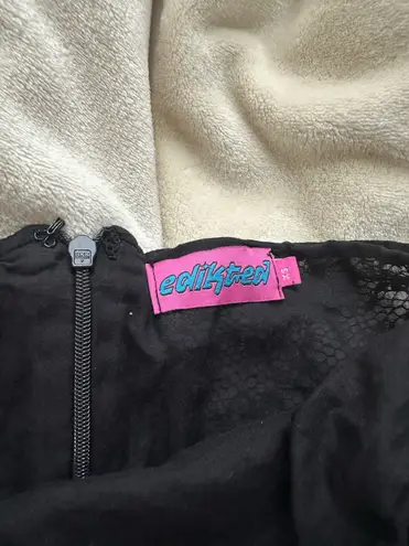 Edikted Black Lace Mini Skirt 