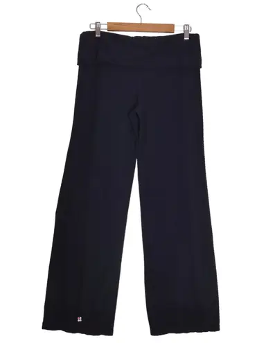 Sweaty Betty Black High Rise Wide Leg Yoga Lounge Pull-On Trouser Pants