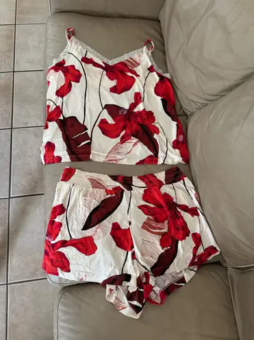 Soma COOL NIGHTS Cool Nights Lace Trim Cami and Shorts Pajama Set