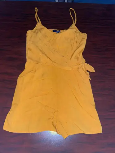 One Clothing NWT  Mustard Yellow Tie Side Romper