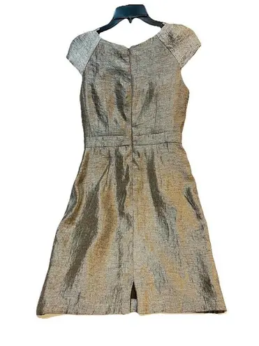 MUSE Shimmery Brown Sheath Dress With Decorative Bow