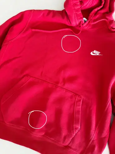 Nike Red Hoodie Pullover Sweatshirt Size M