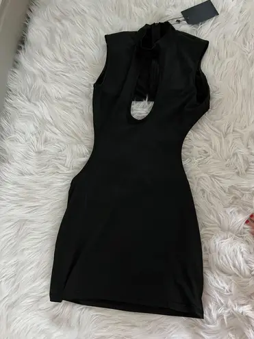 Black Cut Out Mini Dress