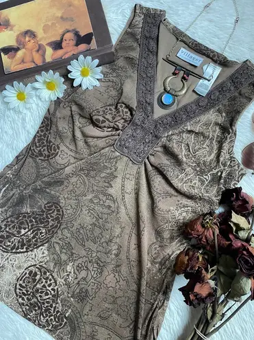 Villager Vintage y2k Liz Claiborne Vneck paisley print top