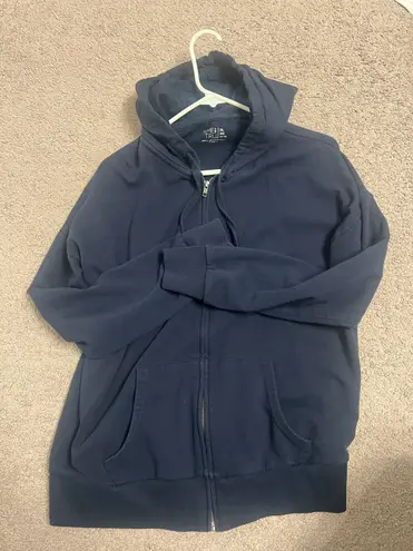 Oversized Navy Zip