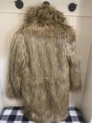 Badgley Mischka Priscilla Long Hair Faux Fur Coat