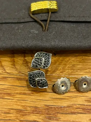 JOHN HARDY Silver Legends Naga Pave Black Sapphire Stud Earrings Size undefined