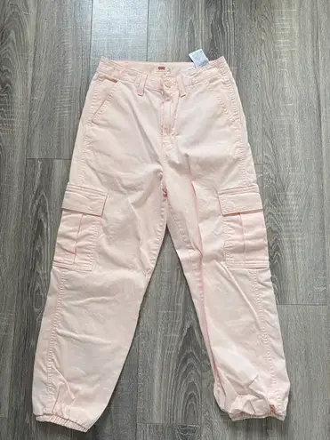 Levi's Chalk Pink Levi Cargo Jogger Pants 