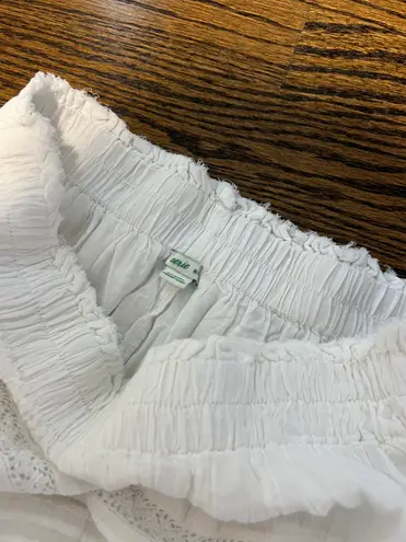 Aerie White Ruffle Skirt