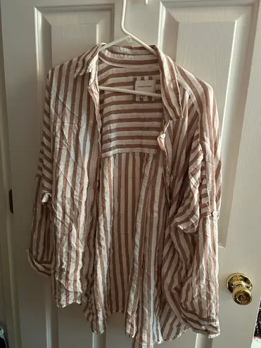 American Eagle  Oversized Striped Shirt