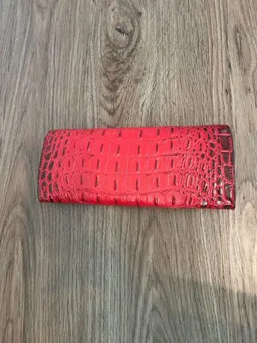 Tiffany Designs NEW* Red Crocodile LEATHER Embossed Clutch