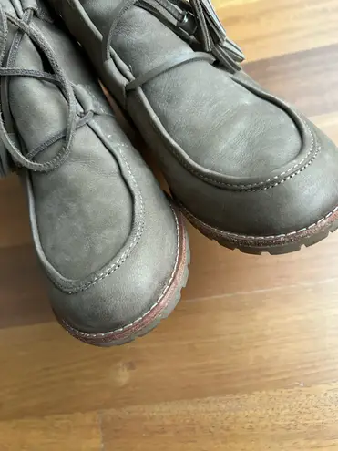 G.H. Bass &Co. Leather wedge ankle boot