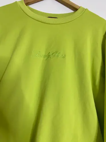 Lonely Ghost BNWOT  Lime Green Crewneck