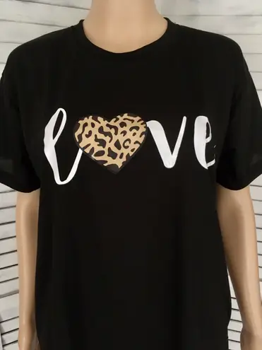 💗 Love Black Shirt, XL 🐆