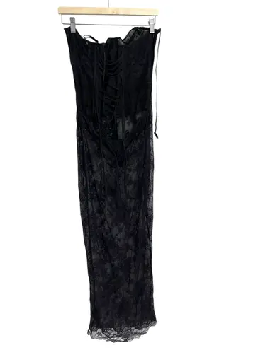 SKIMS ULTRA FINE LACE STRAPLESS CORSET LONG DRESS Size L SOLD OUT NWT