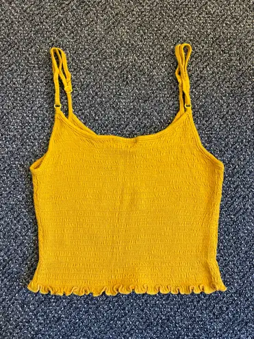 Heart & Hips Yellow Smocked Tank Top
