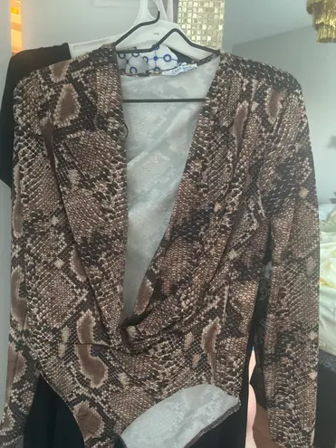 ZARA Snakeskin Bodysuit